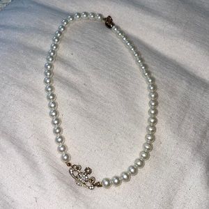 Golden Saturn Pearl Necklace